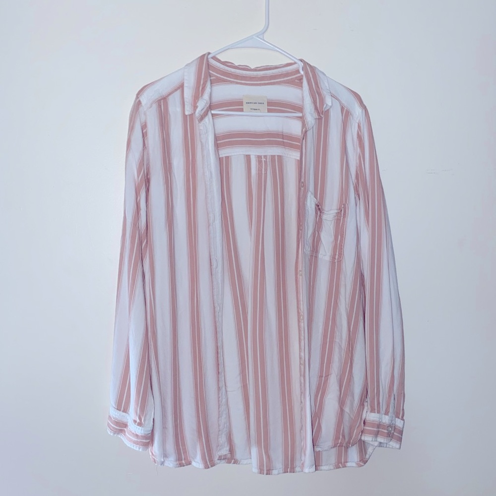 XL- American Eagle oversized beach button up